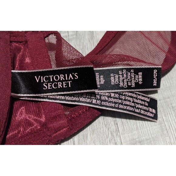 Victoria's Secret Bra Very Sexy Lightly Lined Plunge 32C Purple Racerback - Picture 2 of 6